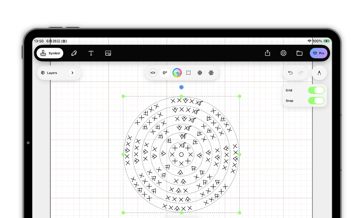 Generate round charts automatically